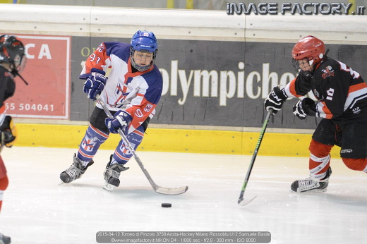 2015-04-12 Torneo di Pinzolo 3758 Aosta-Hockey Milano Rossoblu U12 Samuele Basile